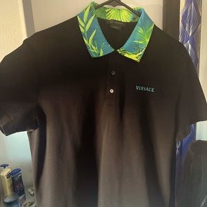 Versace Jungle Print Polo Shirt
